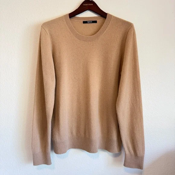 Quince Cashmere pullover sweater, camel color size XL - Picture 7 of 13